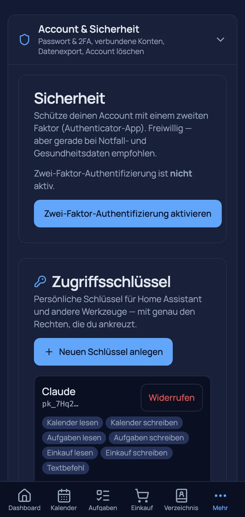 Privacy – hosted in the EU, 2FA, export & deletion, no trackers